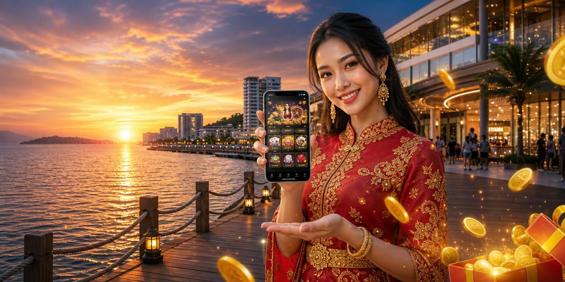 Pengguna Kota Kinabalu mengakses platform hiburan 1717 melalui telefon pintar